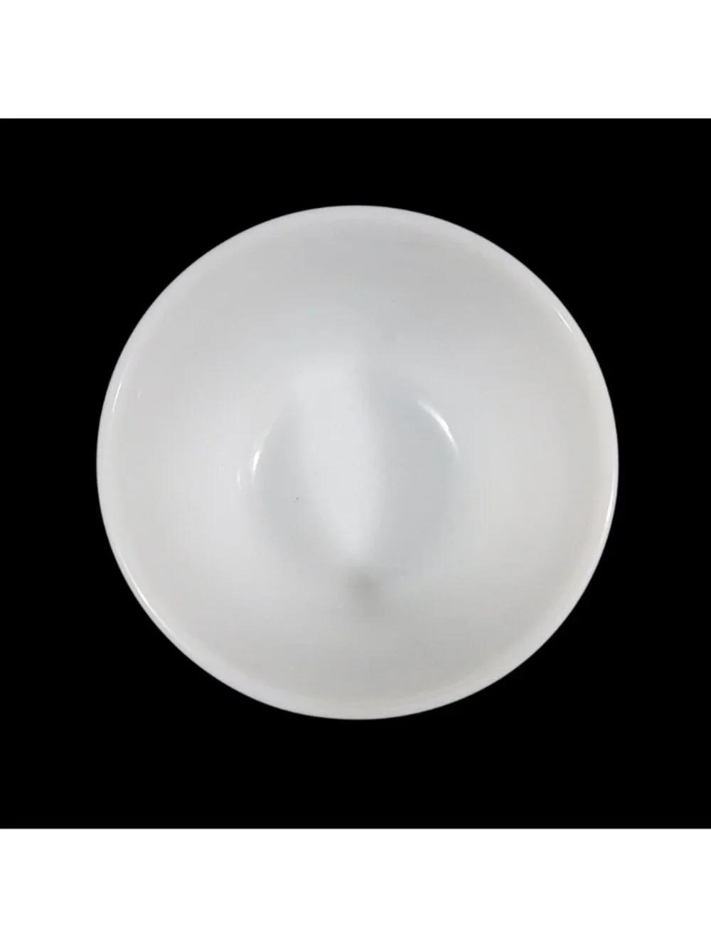 Fire-King White Milk Glass Bowl Heat-Proof USA Vintage 7 Inch Diameter c. 1950